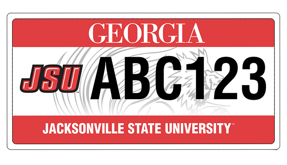 Georgia JSU car tag
