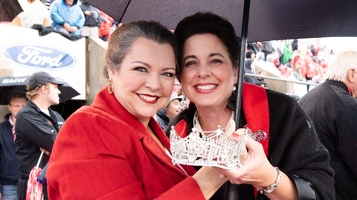 Two JSU alumni former Miss Alabamas- Teresa Stricklin, first alternate to Miss America; and Heather Whitestone McCallum, Miss America 1995
