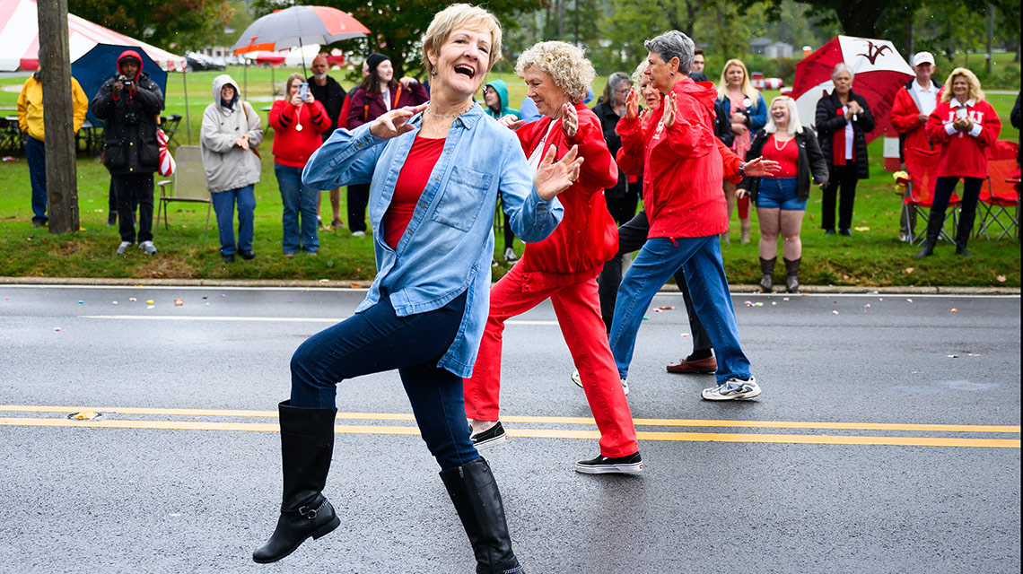 The charter members of the Ballerinas prove that you're never too old to march in the parade