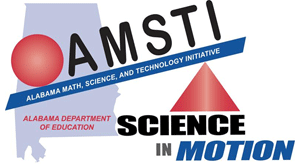 AMSTI Science in Motion logo