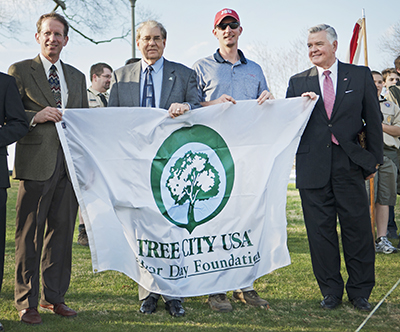 Dr. Meehan and Community Leaders on Arbor Day 