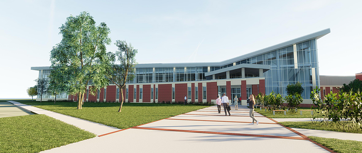 Rendering of the new Recreation and Fitness Center