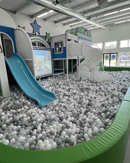 Petite Play offers a two-story play structure for children up to 10 years of age.