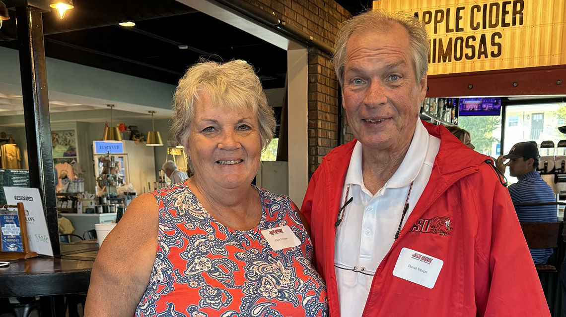Alumni and friends gather before the game in Statesboro