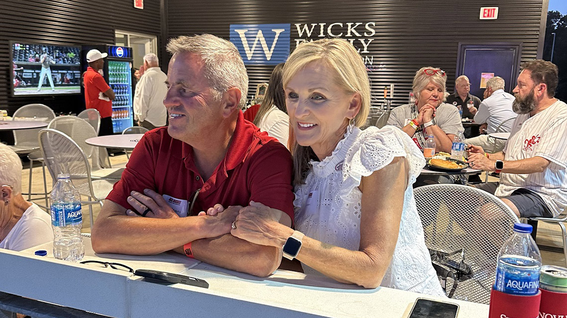 Gamecocks in love at the Trash Pandas game