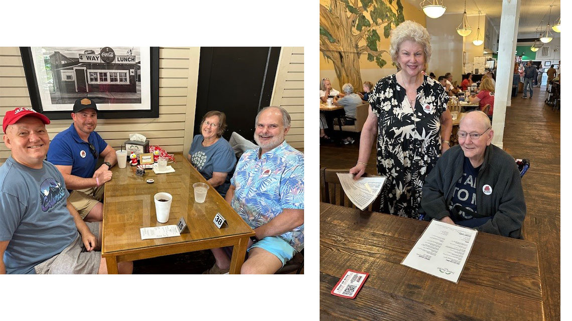 Guests chat at lunch bunch