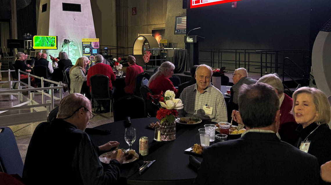 Jacksonville State University President, Don C. Killingsworth, Jr., Ed.D., and the Jax State Alumni Association hosted an evening of engaging conversation and university updates during the State of the University Presidential Address at the U.S. Space and Rocket Center in Huntsville.