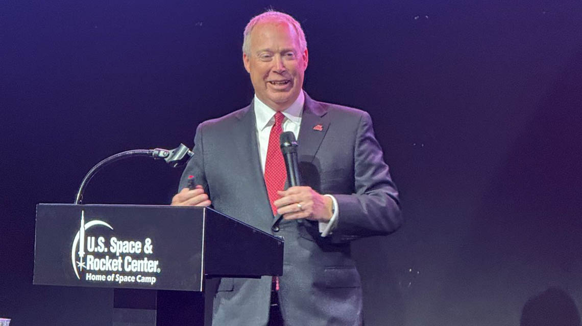 Jacksonville State University President, Don C. Killingsworth, Jr., Ed.D., and the Jax State Alumni Association hosted an evening of engaging conversation and university updates during the State of the University Presidential Address at the U.S. Space and Rocket Center in Huntsville.