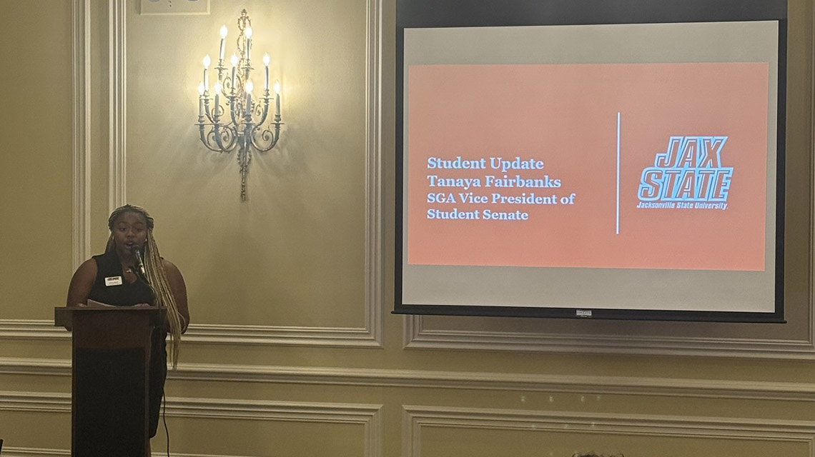 The SGA President gives her address