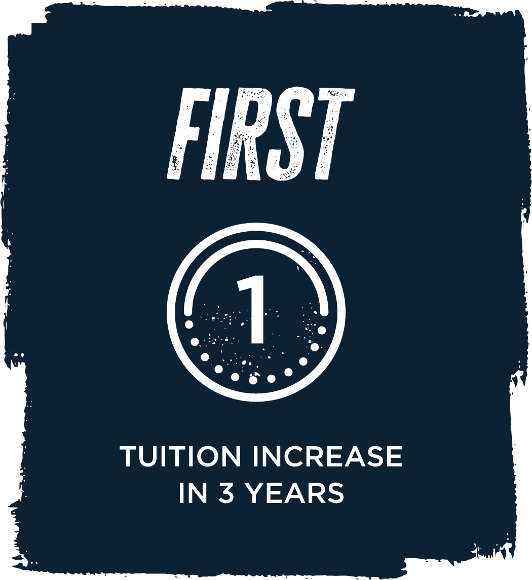 First tuition increase in 3 years