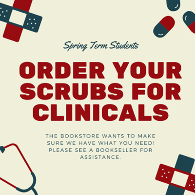 Order your scrubs for clinicals