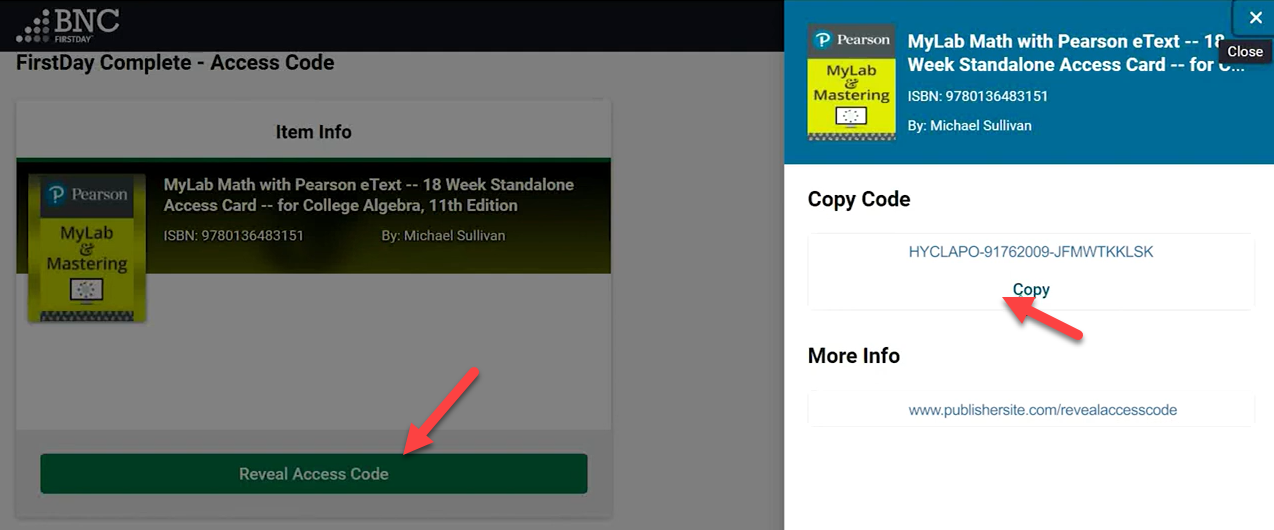 Access Code Reveal