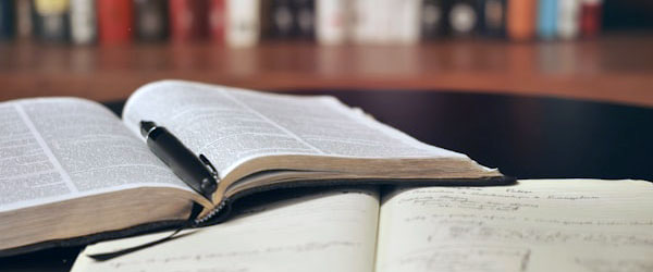 Book on table