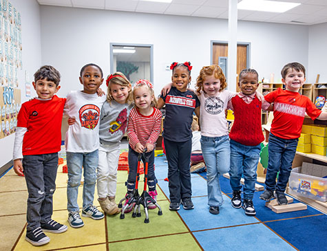 Children smiling at the CDC