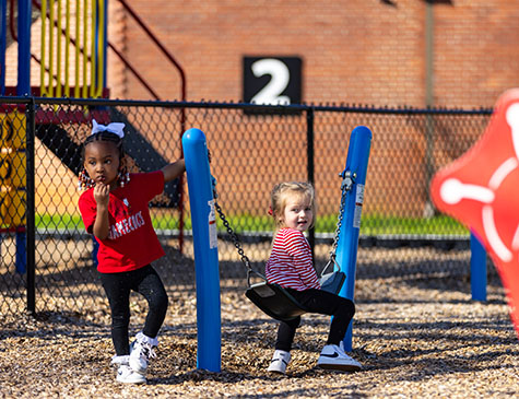 Two children at the CDC