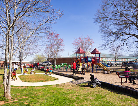Outdoor photo of the DCD playground