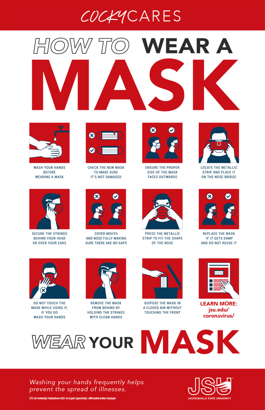 how to wear your mask infographic