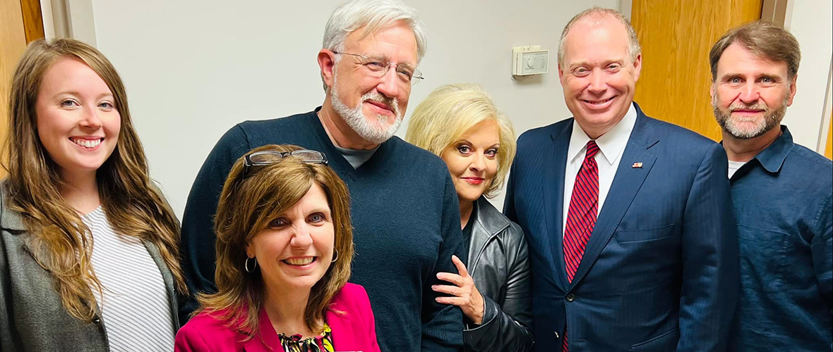 Kelly Skehen, Provost Christie Shelton, Joseph Scott Morgan, Nancy Grace, President, Don Killingsworth, Jr, H. Dean Buttram, III.