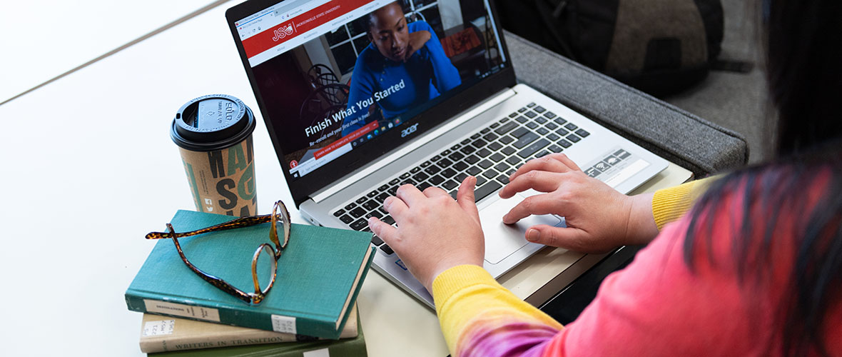 Student with Laptop