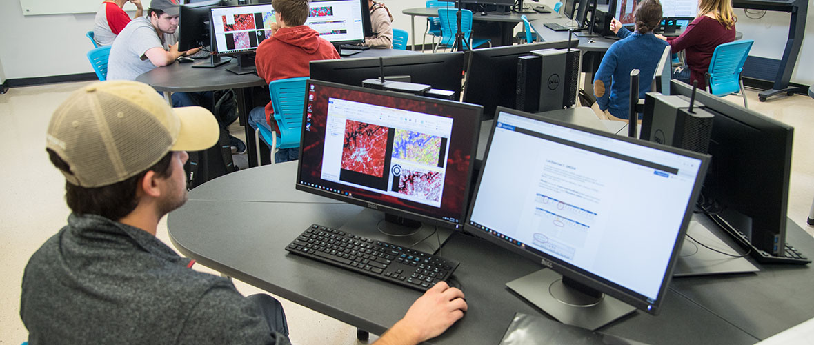 Students in Geography Computer Lab