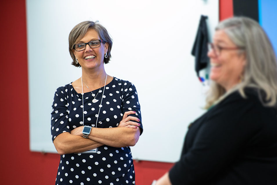 A couple of veteran teachers at a CORE class