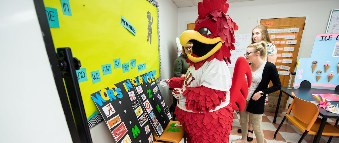 Students in classroom with COCKY