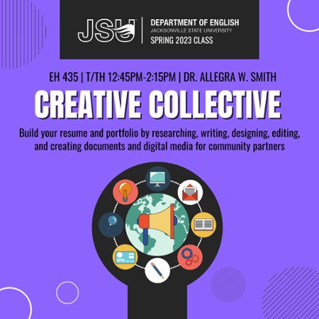 A flyer for EH 435, Creative Collective.