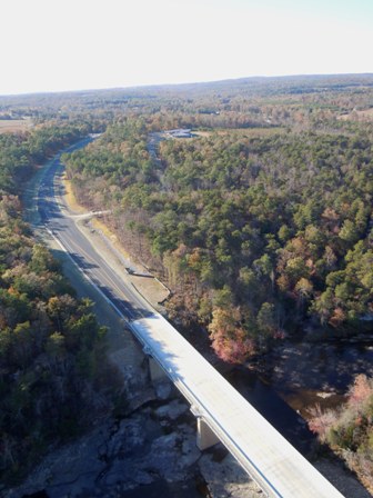 aerial of alternate view of the Canyon bridge