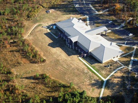 aerial view taken from back of Canyon Center