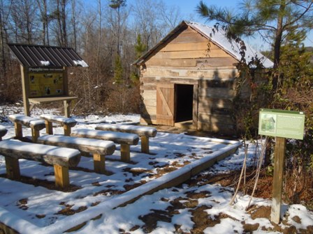 outdoor classroom at the canyon center in the snow