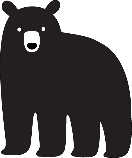 line art of a black bear