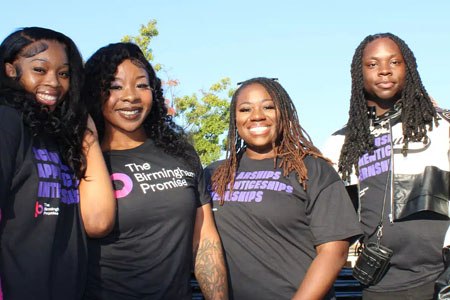 Students wearing Birmingham Promise shirts