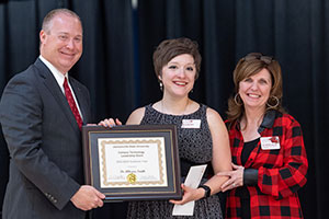 President Killingsworth, Allegra Smith, and Provost Shelton