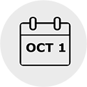 Calendar shows October 1