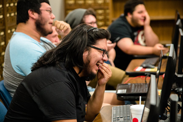 Students playing Video Games