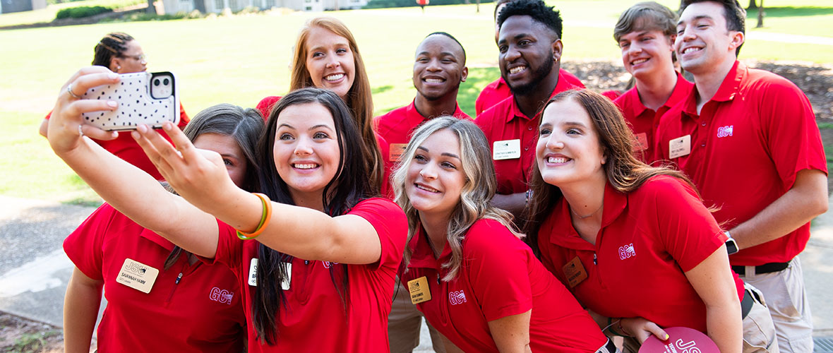 Go leaders taking a picture