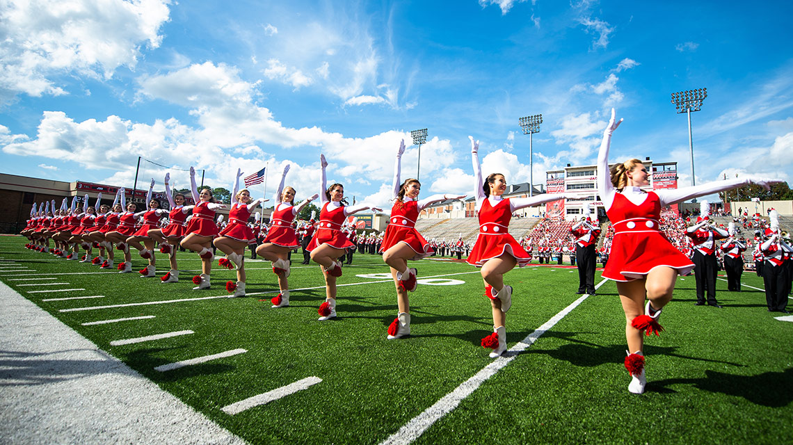 Ballerinas perform pre-game