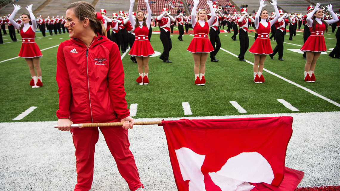 Pre-game with Ballerinas, Band and Cheerleaders at Homecoming