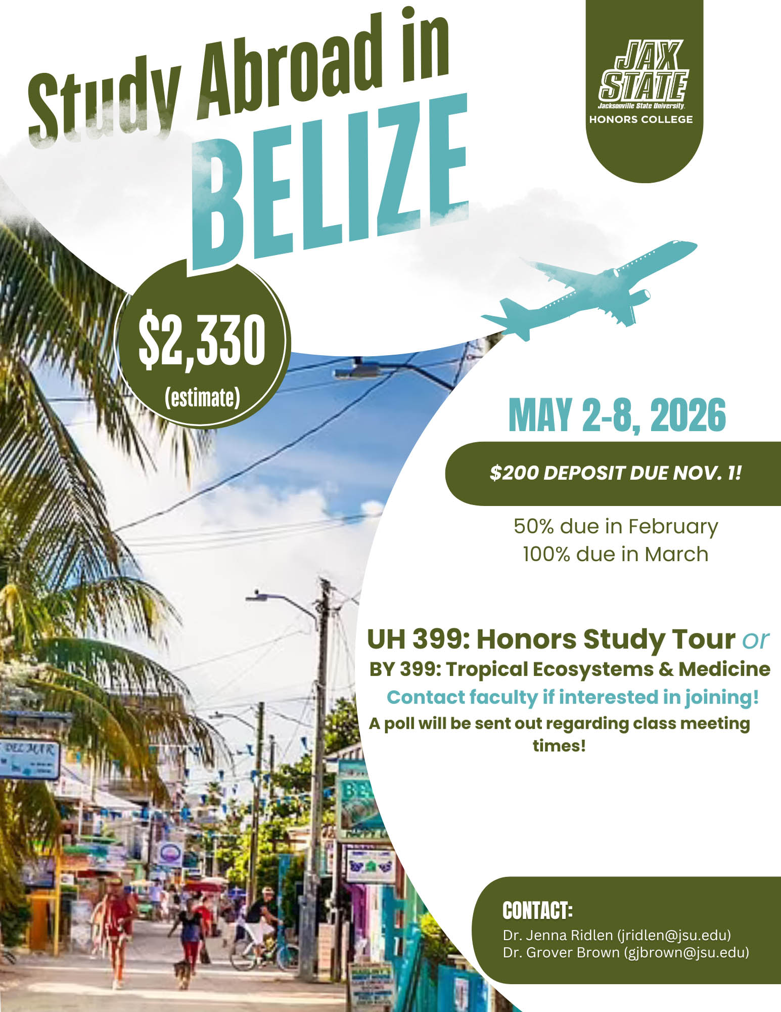 Open Belize Flyer For Details