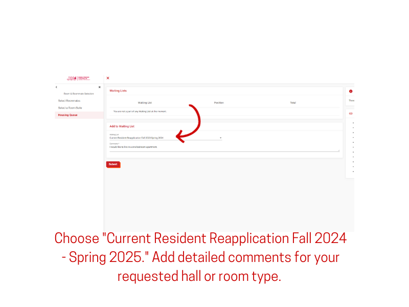 choose current resident application 2024-2025