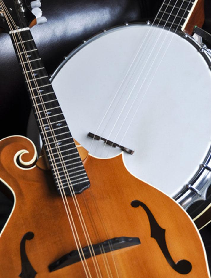 A mandolin and a banjo