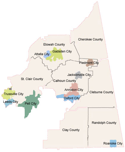 This is a map of our primary service area