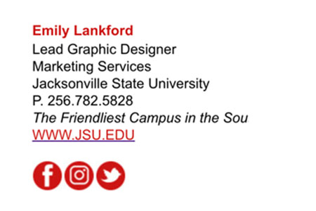 JSU Email Signature Templates