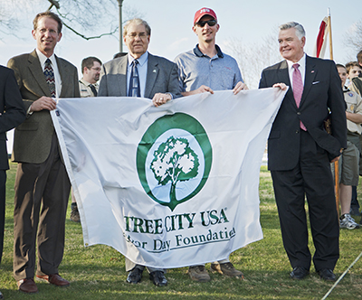 Dr. Meehan and Community Leaders on Arbor Day 