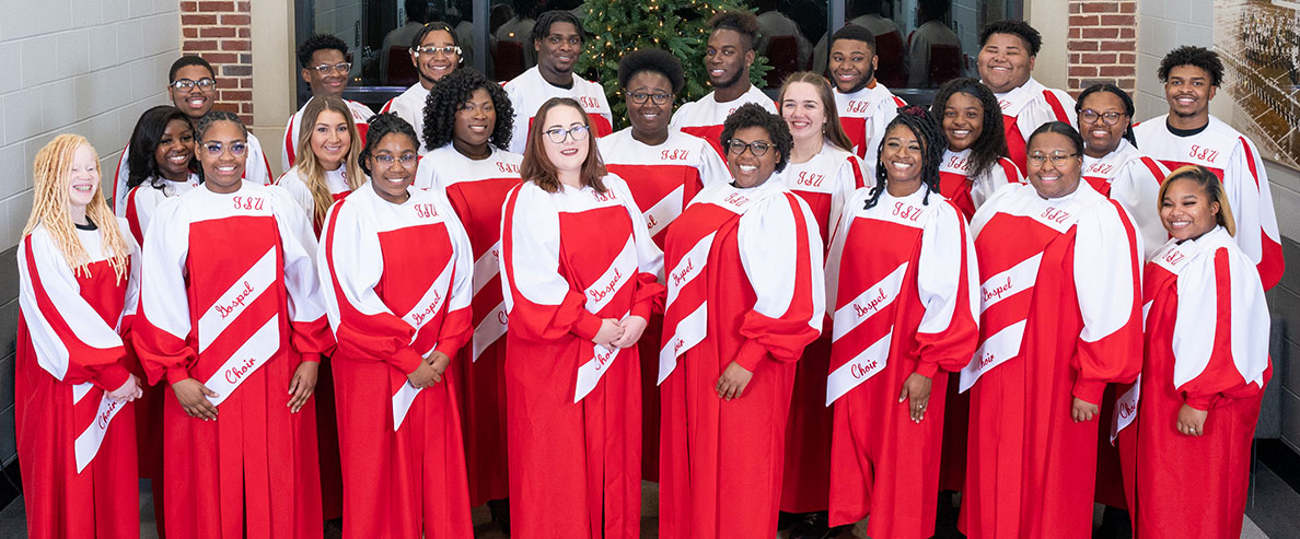 The JSU Gospel Choir in Mason Hall