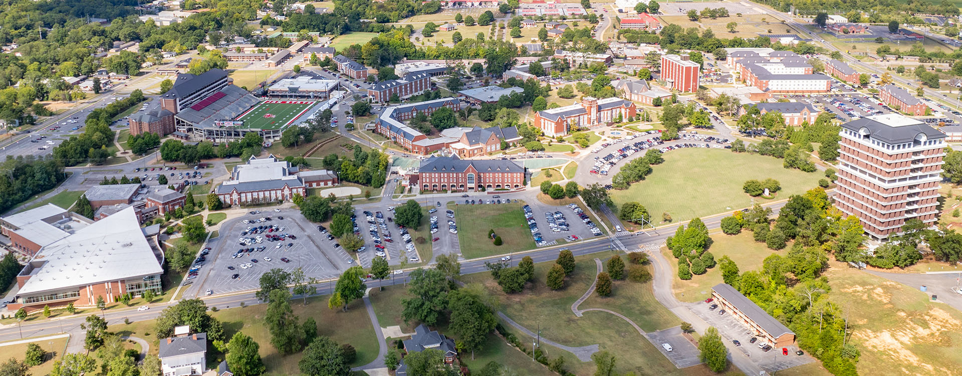 Campus drone shot
