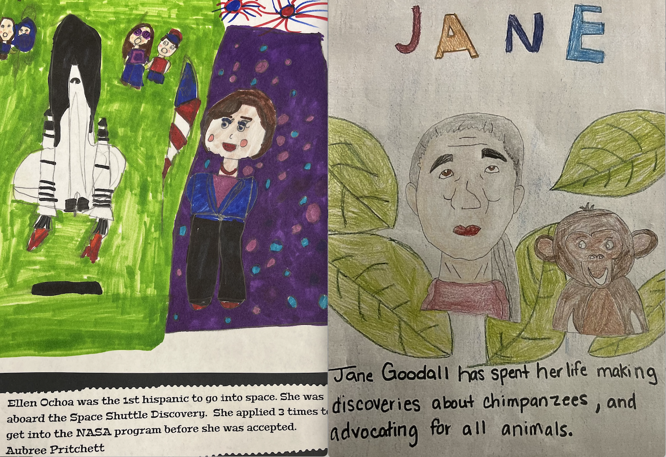 Elementary art contest winners. 
