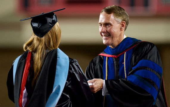 Dr. John Beehler at Summer 2015 Graduation 