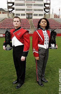 red marching band jacket