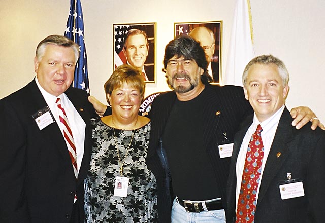 Pres. Meehan, Patty Hobbs, Randy Owen and Pete Conroy